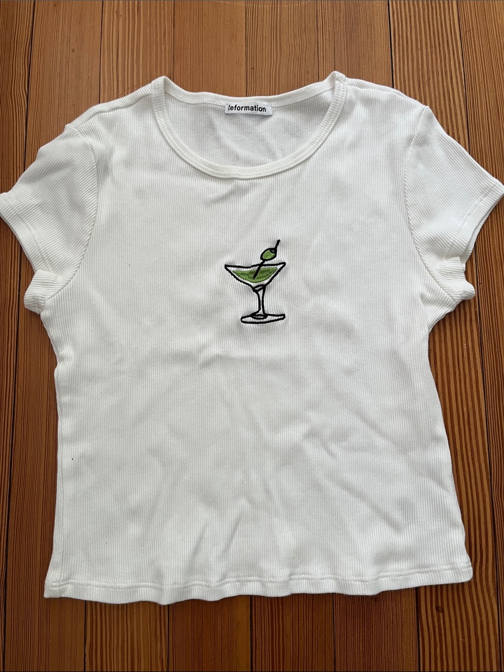 Reformation martini glass t shirt